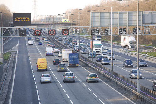 Cars on motorway