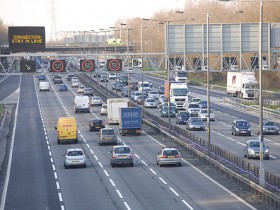 cars on motorway
